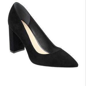 Marc Fisher Womens Viviene Black Suede Dressy Dress Pumps Shoes NWOT